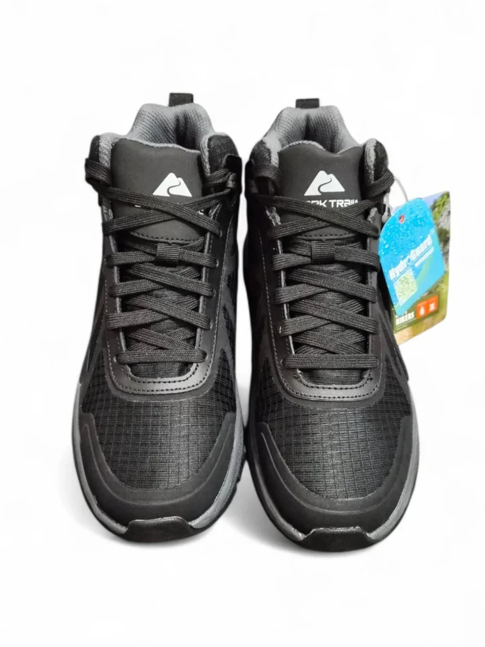Ozark Trail Tech Hiking Boots Men's Size 6 Waterproof Leather Mesh Lace-up Black